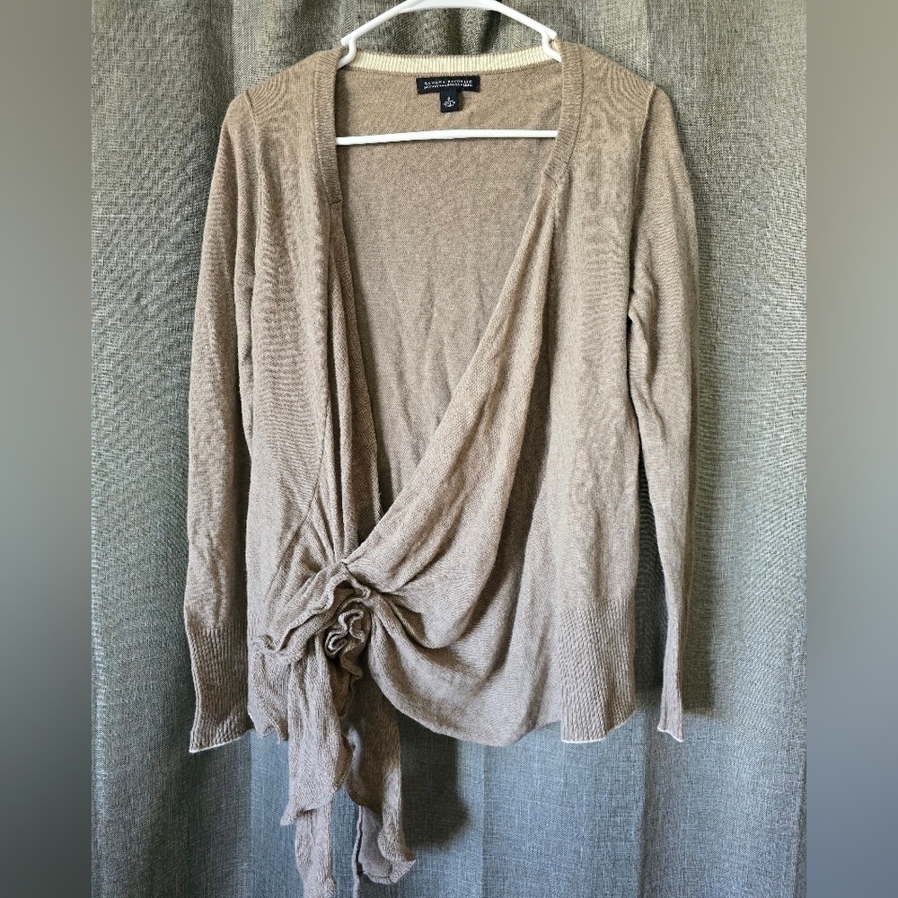 Banana Republic Luxury Cashmere Blend Wrap Cardigan Tan Size S Lagenlook